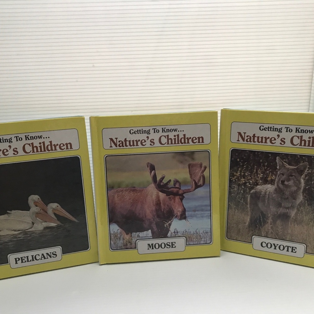 Getting To Know Nature's Children, Set of 3 Scholastic Hardcover Animals Kids